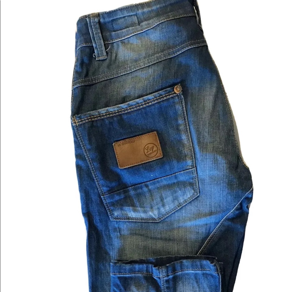 Le Chateau Men’s Jeans Faded Blue Denim Slim Fit Straight Leg 31